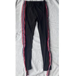 Black leggings with side stripe!